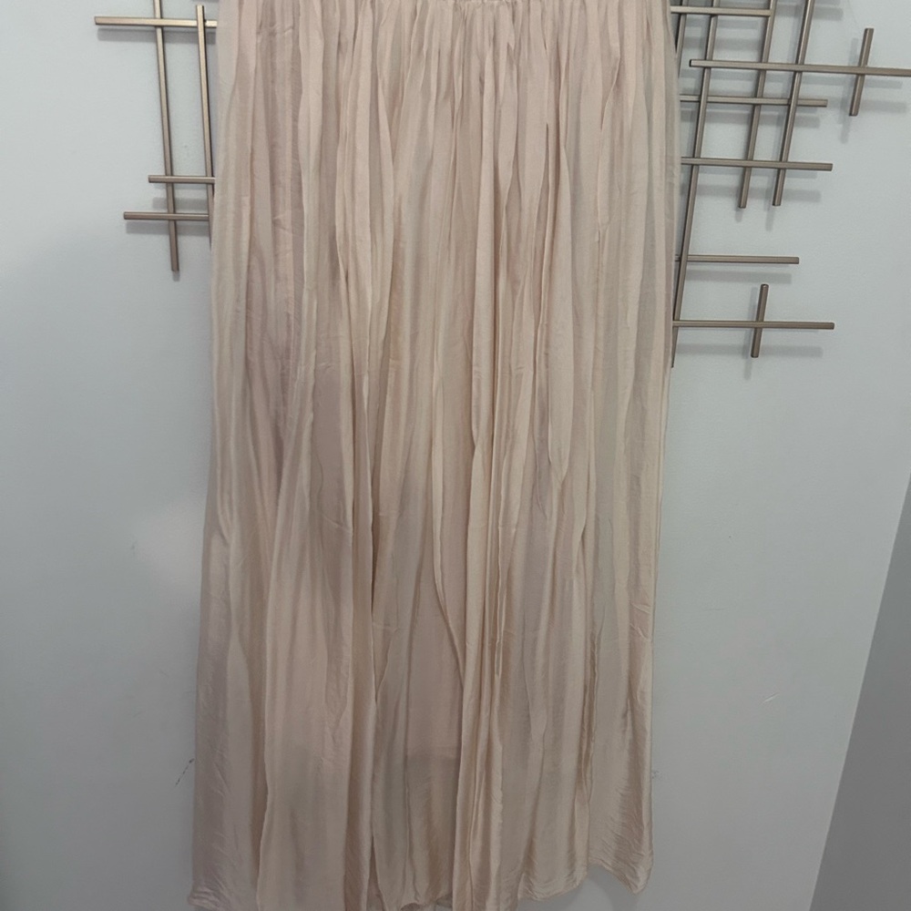 Elegant Cream Maxi Skirt
